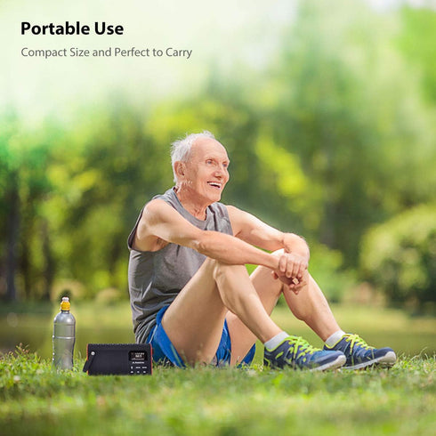 Avantree SP850 Rechargeable Portable FM Radio with Bluetooth Speaker and SD Card MP3 Player, 3-in-1, LED Display,