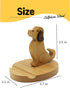 Cell Phone Tablet Wooden Stand Dock Holder, Non-Slip Organizer Charger Station for Desk, Room, Office, Kitchen (Dog)