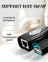 USB Extender Over RJ45 Cat 6/5/5e Adapter, RJ45 Ethernet Splitter to USB Extension up to 50m/164ft