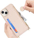 Cavor for iPhone 13 Case with Card Holder, Wallet Case for Women, Phone Case with Strap, Crossbody Lanyard and