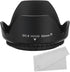 PATIKIL 52mm Camera Lens Hood, Reversible Flower Lens Hood Protector with Cloth for Nikon, Fujifilm, Pentax.