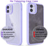 oakxco Thin Slim Clear Case for iPhone 11, Transparent Hybrid Hard Shell & Soft Silicone Rubber Bumper, Purple Lavender