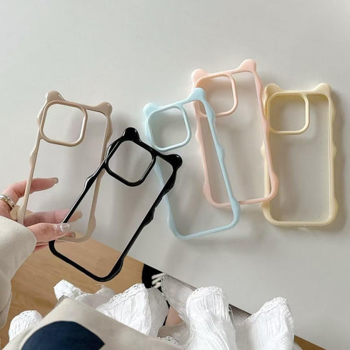 MC Fashion Group, Inc 16 3D MC Fashion for iPhone Case, Cute Bear Ear Design Slim Bumper Cover, Shockproof Soft TPU