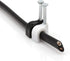 THE CIMPLE CO - Single Coaxial Cable Clips, White, 1/4 in (6 mm) Nail Clip, 100 Pieces per Bag, Cat6, Electrical Wire