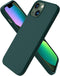 ORNARTO iPhone 13 Mini Case, Slim Liquid Silicone 3 Layers Full Covered Soft Gel Rubber Cover 5.4 inch-Olive