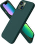 ORNARTO iPhone 13 Mini Case, Slim Liquid Silicone 3 Layers Full Covered Soft Gel Rubber Cover 5.4 inch-Olive