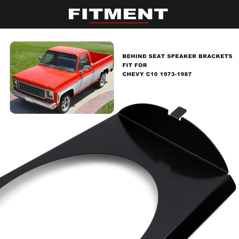 Sporacingrts Behind Seat Speaker Brackets, Compatible with 1973-1987 Chevy GMC C10 for 6x9 Speakers
