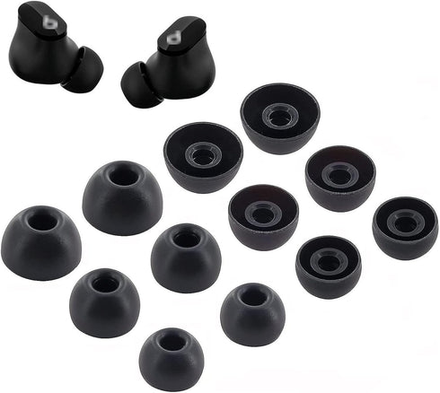 Silicone Eartips for Beats Studio Buds + | Replacement Earbud Tips, 6 Pairs S/M/L, Fit in Case, Black