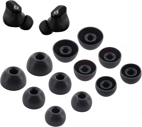 Silicone Eartips for Beats Studio Buds + | Replacement Earbud Tips, 6 Pairs S/M/L, Fit in Case, Black