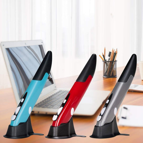 lychee Wireless Optical Pocket Pen Mouse, 2.4GHZ USB, Adjustable 800/1200/1600 DPI Mini Air Mouse for PC Laptop Mac