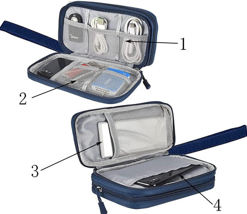 Electronic Organizer Travel Cable Bag, Waterproof Portable Electronics Accessories Case for Cord, Charger, Flash Drive,