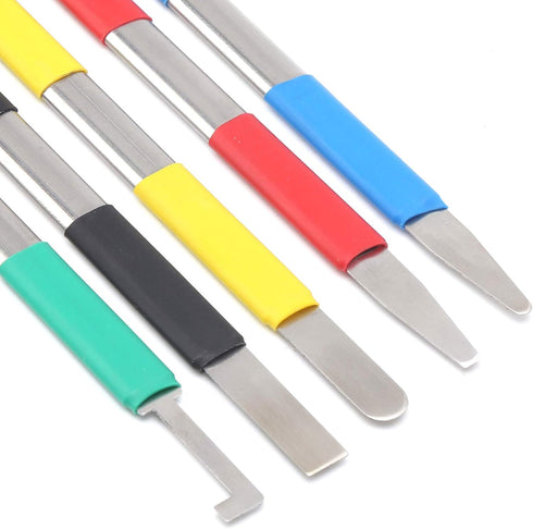 Hilitand 5pcs Dual Ends Metal Spudger Set - Professional Pry Opening Tool Kit for Mobile Devices