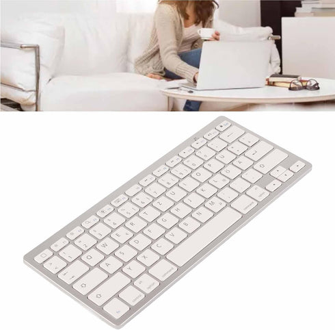 Keyboard, 78 Keys German Layout, Ultra Slim Smart Keypad, Portable Silent German Keyboard, QWERTZ Layout for iOS,