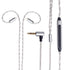 okcsc Earphone Upgrade Cable, 0.78mm 2pin Replacement Cord, 4 Cores OFC Silver Plated Audio Adapter for KZ ZS10, Mic