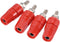 MECCANIXITY Terminal Binding Post Amplifier Connector, Banana Plug Jack Speaker Red, 4 Pack