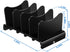 Acrylic Multi Device Organizer Stand, 4 Slots Desktop Storage Holder for Portable Charger Power Banks, Compatible with