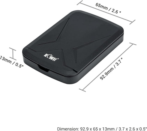 Compact Cable Card with 22" USB-C, USB-A/Micro-USB/Light/OTG Adapter Kit & Storage Box for Travel, Charging & Data