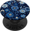 Navy Blue and Light Blue Floral Print PopSockets Standard PopGrip
