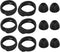 JNSA 12 PCS Medium Size Wingtips and Ear Tips Compatible with Galaxy Buds Plus, 3 Pairs Silicone Eartips and Wing Tips,