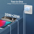 Fast Charger for iPhone 15 Pro Max, 20W Dual Port USB C Fast Charger Block with 10FT Long USB C to C Charging Cable for