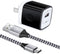 Type C Wall Charger with 6ft USB C Cable, 5V/1A for Samsung Galaxy S24, S23 Ultra, Pixel 8 Pro, and more.