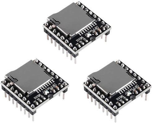 UMLIFE 3PCS Mini MP3 Player Audio Module MP3 Voice Decode Board TF Card