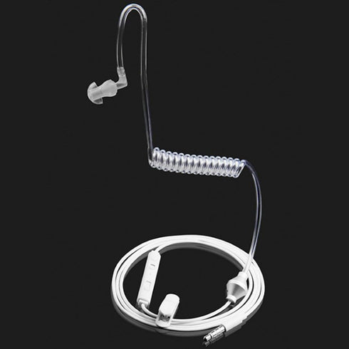 Universal 3.5mm Jack Acoustic Hollow Air Tube Anti-Radiation Earphone Earpiece with on Off Answer Switch Compatible with iPhone Samsung LG Moto Lenovo ZTE Huawie BlackBerry and All Cellphones