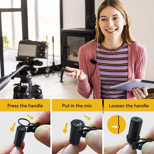 MAONO USB Lavalier Microphone - 192KHZ/24BIT Omnidirectional Clip on Mic for PC, YouTube, Podcasting, AU-UL10
