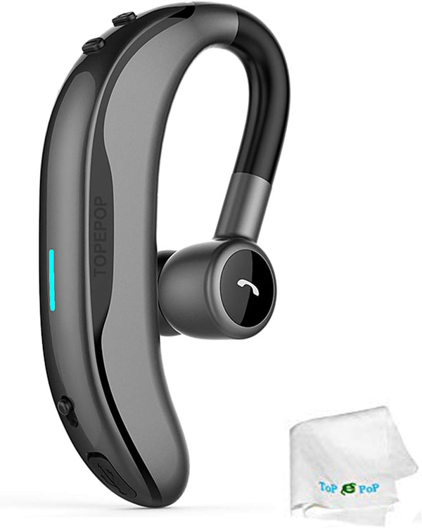 Wireless Headset, Bluetooth Earpiece, Noise Cancelling Earbud, Long Standby Time, Compatible with Smart Phones