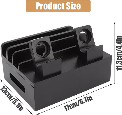 Tissting 5 11.3x13x17cm/4.4x5.1x6.7in) Wooden Charging Station for Multiple Devices - Port USB Desktop Organizer