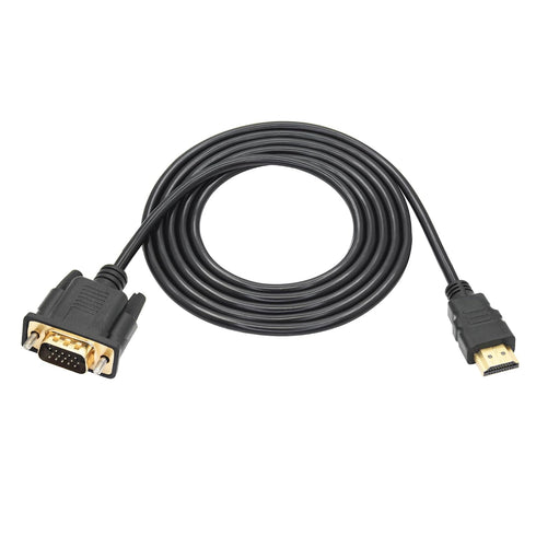 HDMI to VGA Adapter Cable 5.9FT, 1080P Gold-Plated HDMI Male to VGA