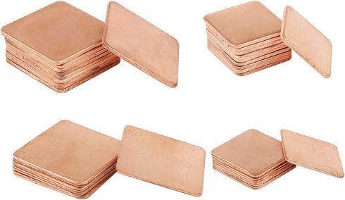 Copper Heatsinks Thermal Kit 40Pcs, 4 Sizes 15 x 15mm 20 x 20mm for Cooling Laptop Notebook GPU CPU IC Chipset