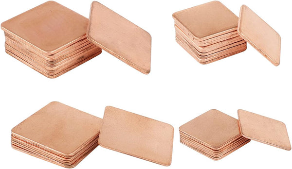 Copper Heatsinks Thermal Kit 40Pcs, 4 Sizes 15 x 15mm 20 x 20mm for Cooling Laptop Notebook GPU CPU IC Chipset
