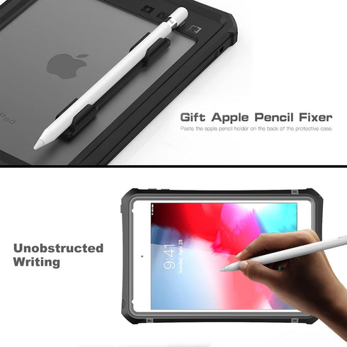 ShellBox Case for iPad Mini 5/4 7.9 Inches, Full-Body Protective Bumper Case with Pencil Holder, Rugged Folding
