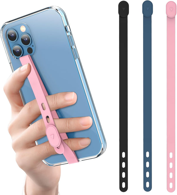 NTidea (3 Pack) Finger Phone Grip, Adjustable Silicone Cellphone Strap for Phone Case