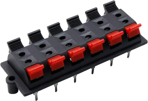 WP12-03B Speaker Terminal Strip, 5Pcs Spring Connection Clip Terminals Block Jointing Clamp Test Clip Jack Socket