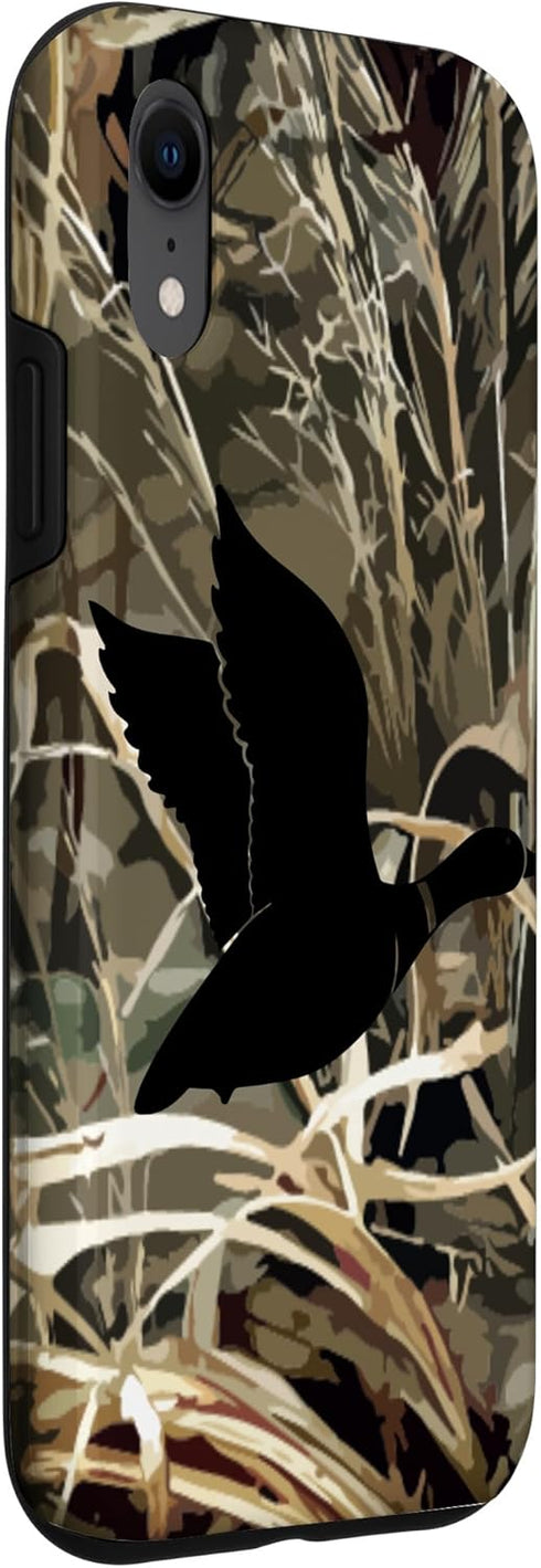 iPhone XR Case for Duck Hunters - Waterfowl Hunting Camo Camouflage Gift for Men
