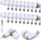 Konohan 100 Pack Bulk Earbuds for Classroom, Basic Headphones for Kids Schools, Individually Bagged - White