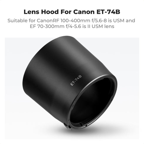 ET-74B 100-400mm f/5.6-8 70-300mm f/4-5.6 67mm K&F CONCEPT Lens Hood Replace of Hood Compatible with Canon RF is USM