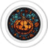Halloween Pumpkin Stained Glass PopSockets PopGrip for MagSafe - Black Autumn Leaves