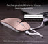 Uciefy Q5 Slim Rechargeable Wireless Mouse, 2.4G Portable Optical Silent Mouse with USB Receiver (Rose Gold)