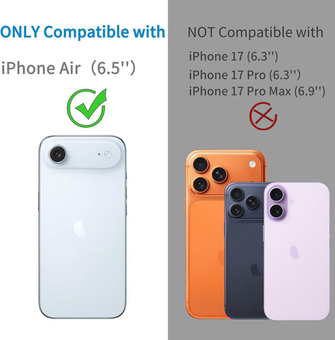 Dengduoduo 3 Pack 9H Camera Lens Protector for iPhone Air, Tempered Glass Lens Cover, Ultra HD, Hardness, Anti-Scratch