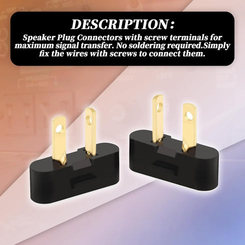 Pioneer Speaker Plug Connectors for SX-525, SX-626, SX-727, SX-828, SX-990, SX-1000 (2)