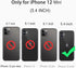 Waterproof Case for iPhone 12 Mini, Full Body Shockproof Case with Screen Protector, Dust Proof Cover (Black)