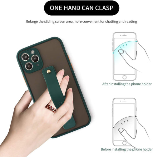 Removable and Reusable Cell Phone Grip Strap, Yetaida Telescopic Finger Kickstand Universal Silicone Holder (White)