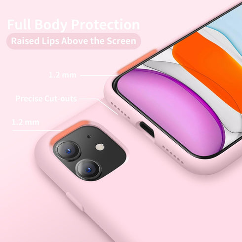 Cordking iPhone 11 Case, Ultra Slim Shockproof Silicone Phone Cover with Soft Anti-Scratch Microfiber Lining, 6.1 inch,