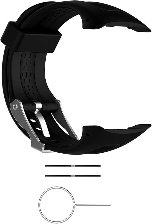 Replacement Band for Garmin Forerunner 10/15 - TenYun Silicone Wristband Strap for Women/Man (Black, Small)