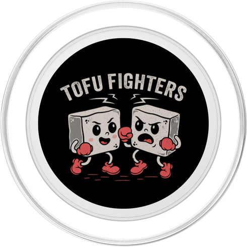Nemons Goth Clothing Tofu Fighters - Funny Vegan Pun - Plant-Based Music Humor PopSockets PopGrip for MagSafe
