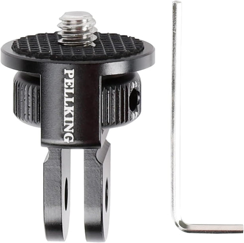 PellKing 1/4" Adapter Screw Head Camera Mount, CNC Aluminum Alloy for Insta360 One X4 X3 X2 & GoPro