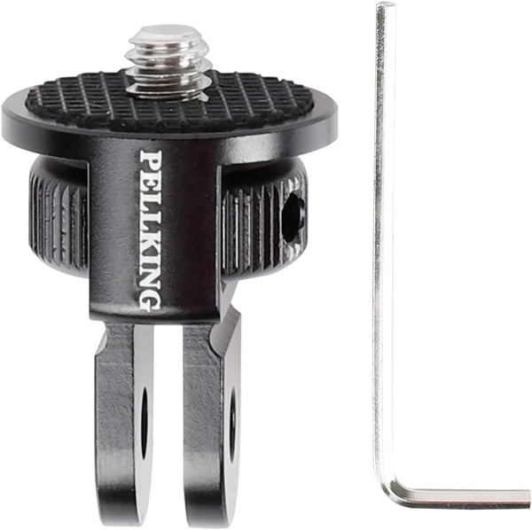 PellKing 1/4" Adapter Screw Head Camera Mount, CNC Aluminum Alloy for Insta360 One X4 X3 X2 & GoPro